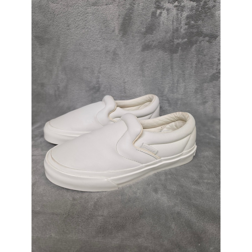 Vans x Proenza Schouler Puffy Slip-On Shoes in White Leather Mens 6.5 Womens 8